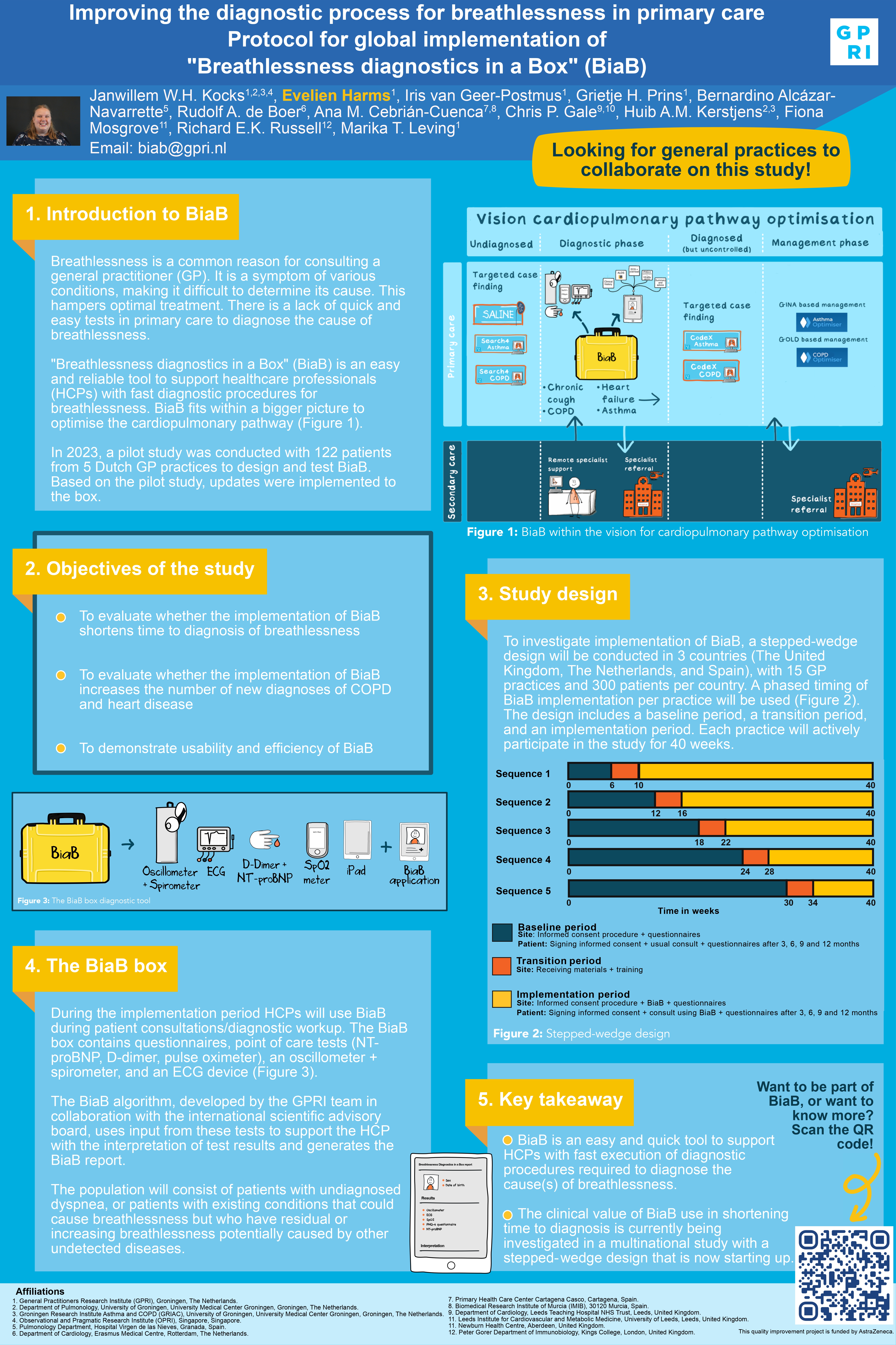 Abstract poster - Improving the diagnostic process for breathlessness in primary care: protocol for global implementation of “Breathlessness diagnostics in a Box” (BiaB) (ID 571)