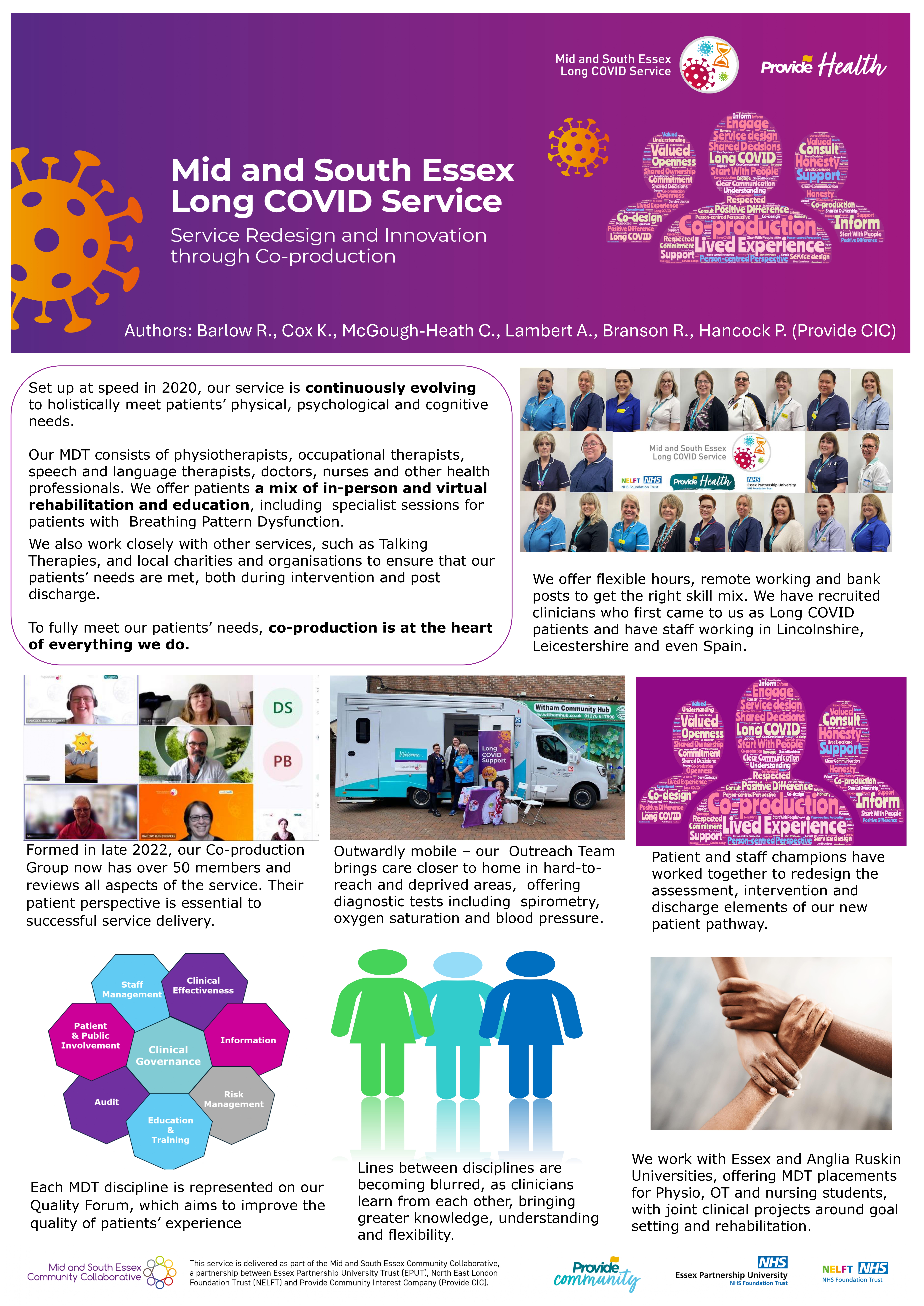 Abstract poster - Mid and South Essex Long COVID Service: Service transformation through innovation, co-production and continuous evolution (ID 578)