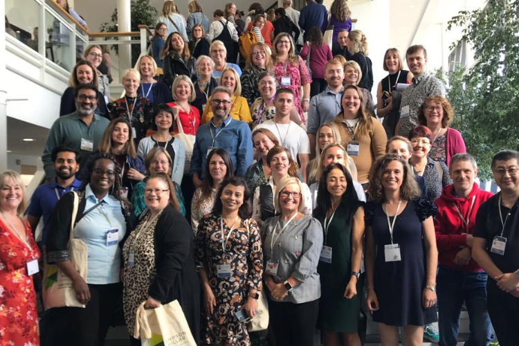 Large group of PCRS members gathered together at conference